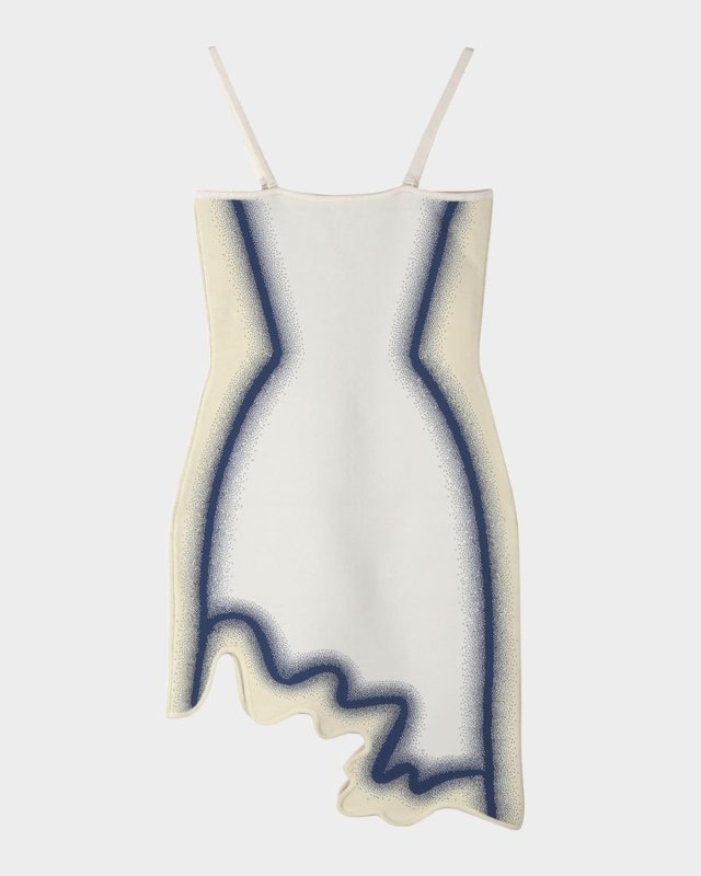 Camassia UV Reactive Wavy Asymmetric Dress